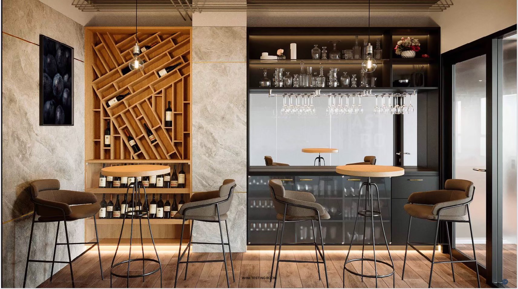Stunning High End Penthouse Suites With Wine Storage Services image
